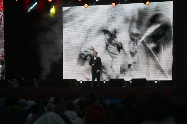 годовщина освобождения Ленинграда от блокады, концерт на Дворцовой площади