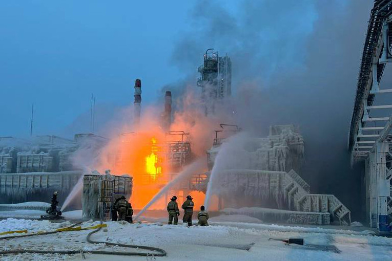 пожар на терминале в Усть-Луге