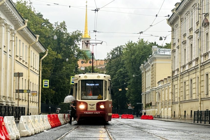 трамвай 3, садовая улица, ремонт трамвайных путей