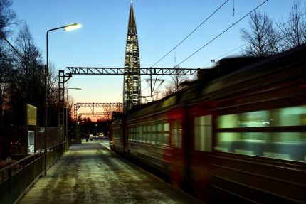 электричка, электропоезд, Сестрорецкое направление, Лахта-Центр