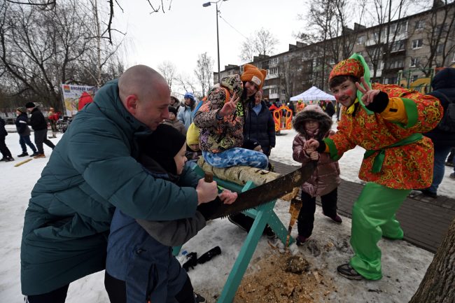 масленица, Парголово, дрова