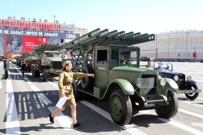 день Победы, 9 мая 2025, ретроавтомобиль, Катюша