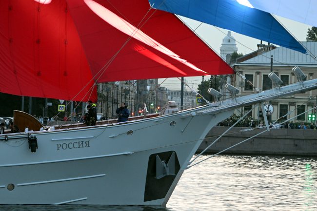 Алые паруса, репетиция, бриг Россия