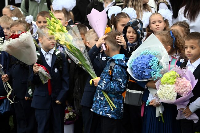 день знаний, открытие второго корпуса школы 161, первоклассники, школьники, дети
