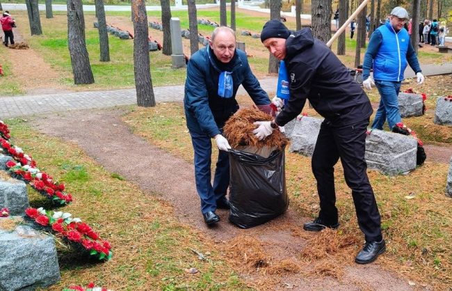 субботник, воинское захоронение, кладбище, благоустройство, МО Солнечное