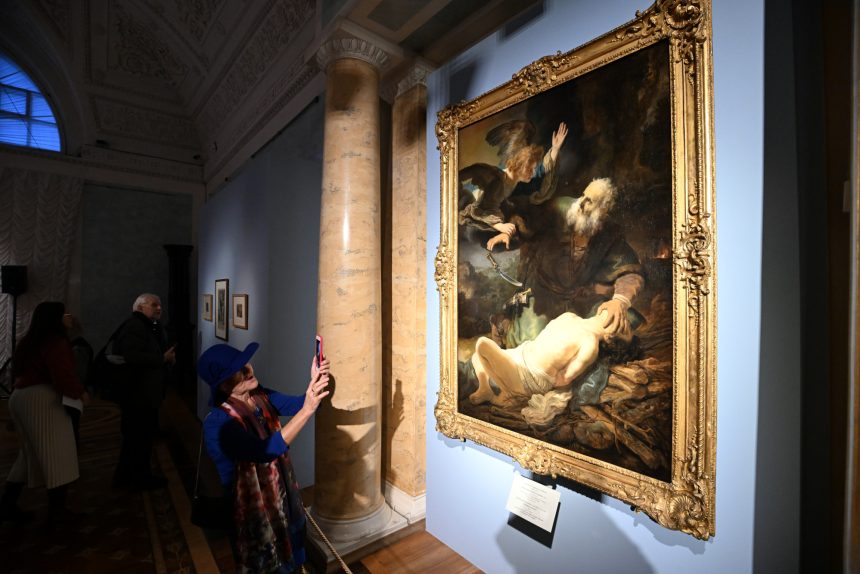 Эрмитаж, Рембрандт Харменс ван Рейн, картина Жертвоприношение Авраама, живопись