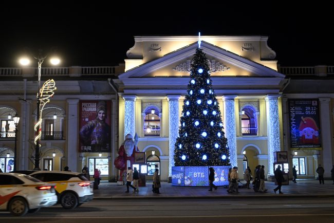 новогодние украшения, Невский проспект, Новогодняя ёлка, Большой гостиный двор
