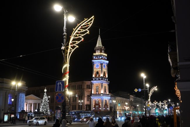 новогодние украшения, Невский проспект