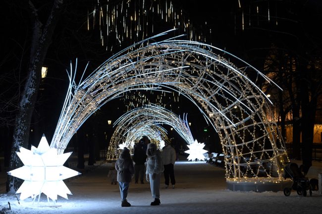 новогодние украшения, Александровский сад