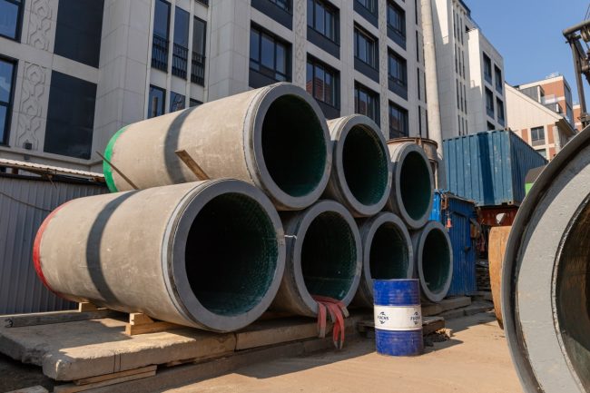 канализационный коллектор на Петровском острове