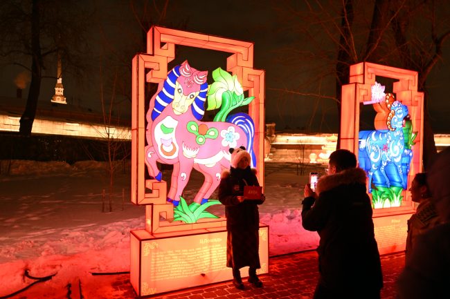 световые инсталляции, восточный Новый год, новый год по лунному календарю, год огненной лошади