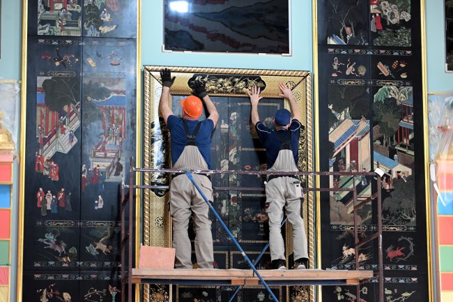 Царское Село, Зубовский флигель, Китайский зал, реставрация