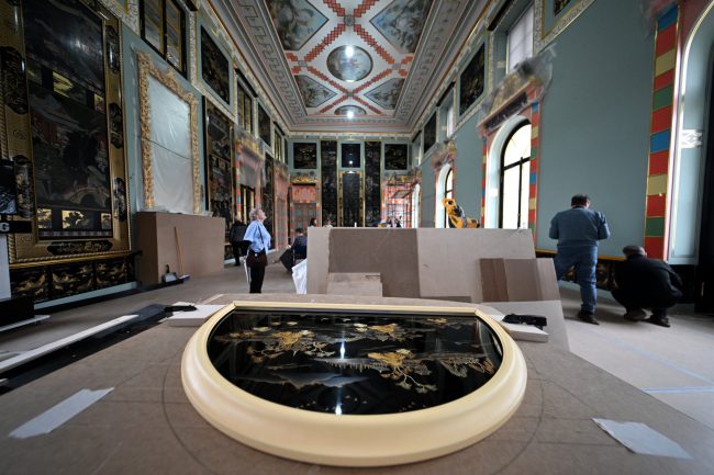 Царское Село, Зубовский флигель, Китайский зал, реставрация