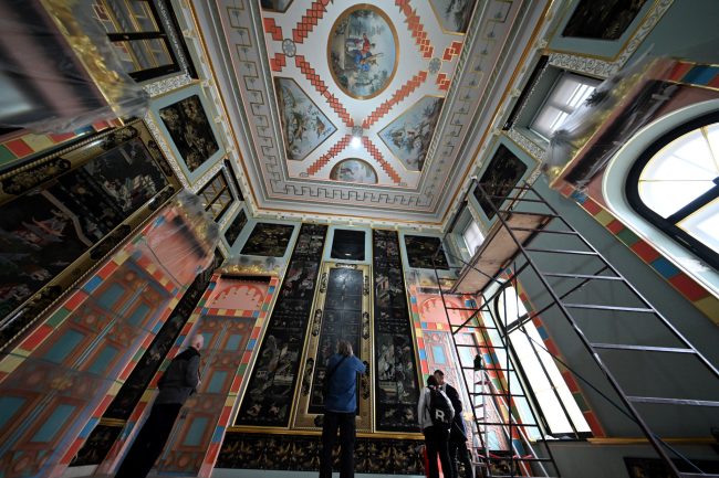 Царское Село, Зубовский флигель, Китайский зал, реставрация